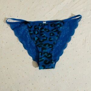 VSPINK VINTAGE Blue Cheetah/Lace Panties Circa.2011 💙💙💙 Size M